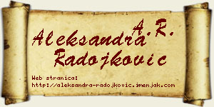 Aleksandra Radojković vizit kartica